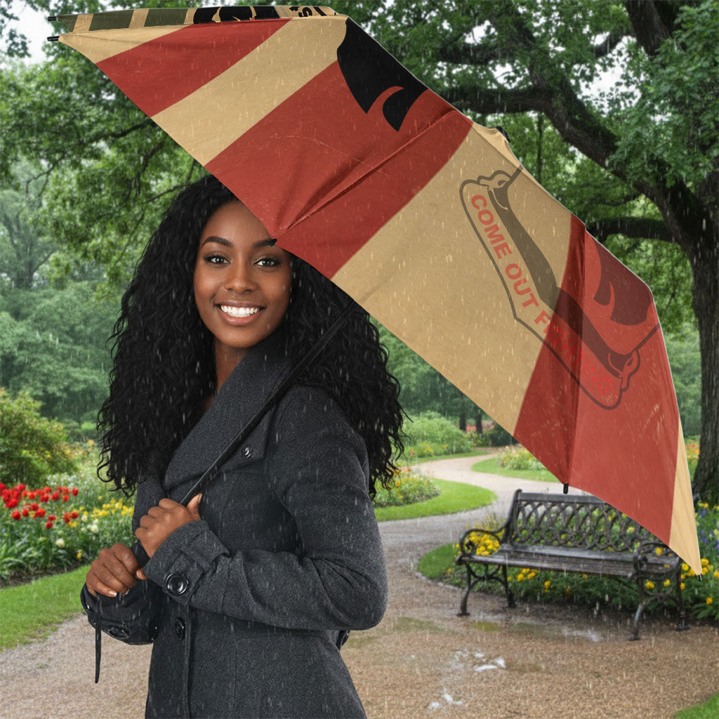 Black Panthers 761st Tank Battalion Umbrella Come Out Fighting Retro Military