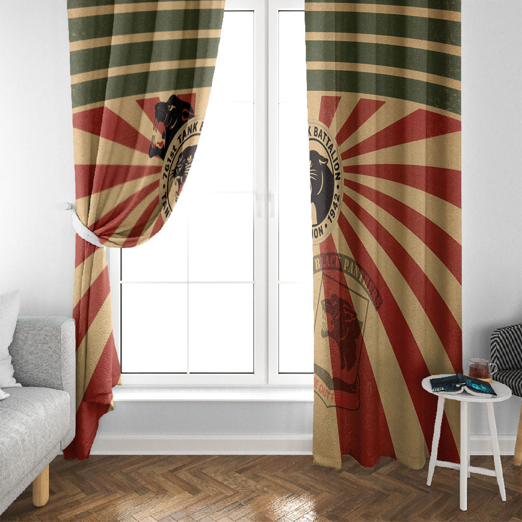 Black Panthers 761st Tank Battalion Window Curtain Come Out Fighting Retro Military