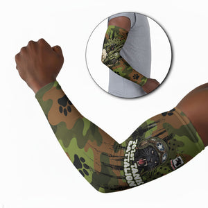 761st Tank Battalion African American Arm Sleeves Black Panthers Cartoon Mascot - Military History Camouflage Paw