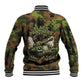 761st Tank Battalion African American Baseball Jacket Black Panthers Cartoon Mascot - Military History Camouflage Paw
