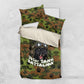 761st Tank Battalion African American Bedding Set Black Panthers Cartoon Mascot - Military History Camouflage Paw