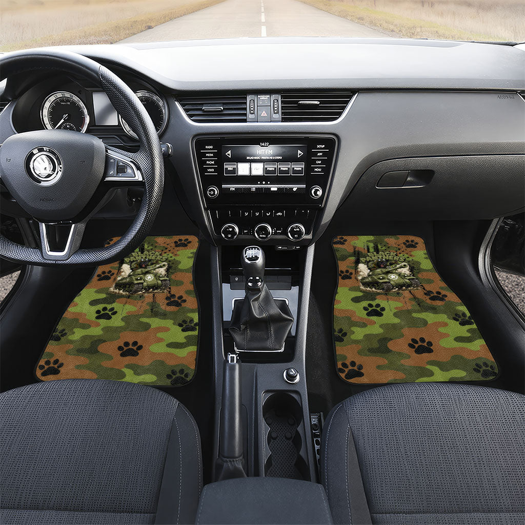 761st Tank Battalion African American Car Mats Black Panthers Cartoon Mascot - Military History Camouflage Paw