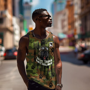 761st Tank Battalion African American Men Tank Top Black Panthers Cartoon Mascot - Military History Camouflage Paw