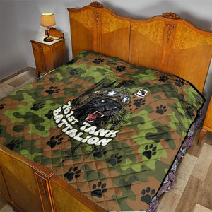 761st Tank Battalion African American Quilt Black Panthers Cartoon Mascot - Military History Camouflage Paw