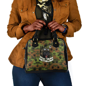 761st Tank Battalion African American Shoulder Handbag Black Panthers Cartoon Mascot - Military History Camouflage Paw