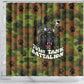 761st Tank Battalion African American Shower Curtain Black Panthers Cartoon Mascot - Military History Camouflage Paw