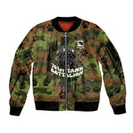 761st Tank Battalion African American Sleeve Zip Bomber Jacket Black Panthers Cartoon Mascot - Military History Camouflage Paw