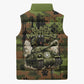 761st Tank Battalion African American Sleeveless Puffer Jacket Black Panthers Cartoon Mascot - Military History Camouflage Paw