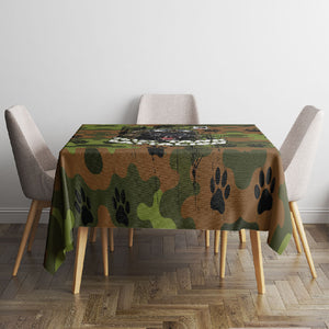 761st Tank Battalion African American Tablecloth Black Panthers Cartoon Mascot - Military History Camouflage Paw