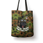 761st Tank Battalion African American Tote Bag Black Panthers Cartoon Mascot - Military History Camouflage Paw