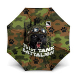 761st Tank Battalion African American Umbrella Black Panthers Cartoon Mascot - Military History Camouflage Paw