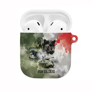 761st Tank Battalion AirPods Case Black Panthers - Come Out Fighting - Military Watercolor