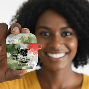 761st Tank Battalion AirPods Case Black Panthers - Come Out Fighting - Military Watercolor