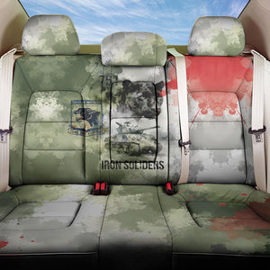 761st Tank Battalion Back Car Seat Cover Black Panthers - Come Out Fighting - Military Watercolor