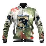 761st Tank Battalion Baseball Jacket Black Panthers - Come Out Fighting - Military Watercolor