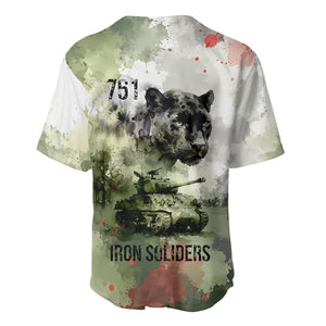 761st Tank Battalion Baseball Jersey Black Panthers - Come Out Fighting - Military Watercolor