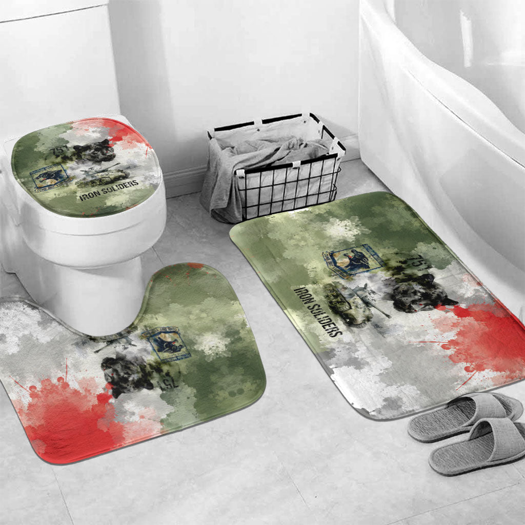 761st Tank Battalion Bathroom Set Black Panthers - Come Out Fighting - Military Watercolor