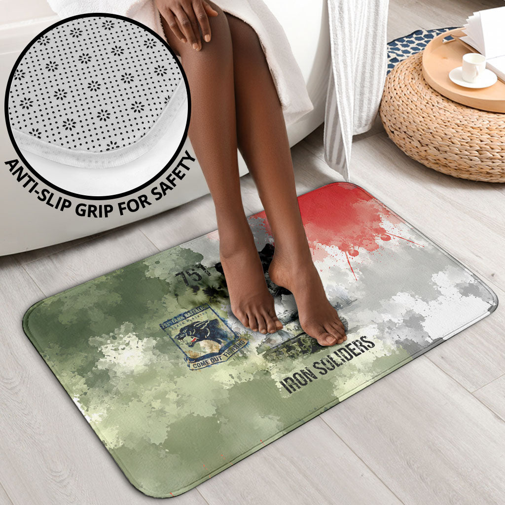 761st Tank Battalion Bathroom Set Black Panthers - Come Out Fighting - Military Watercolor