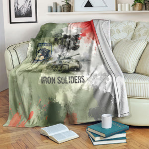 761st Tank Battalion Blanket Black Panthers - Come Out Fighting - Military Watercolor