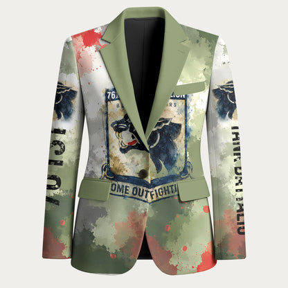761st Tank Battalion Blazer Black Panthers - Come Out Fighting - Military Watercolor