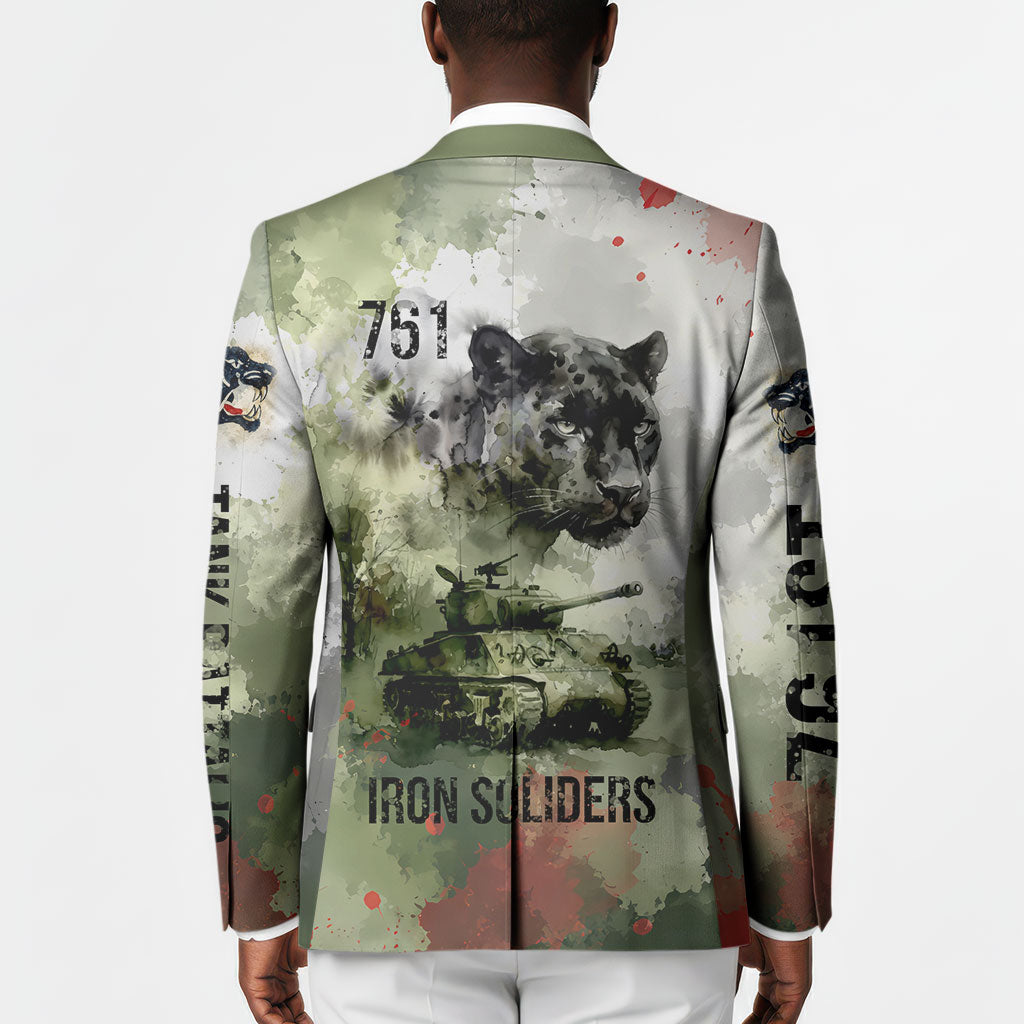 761st Tank Battalion Blazer Black Panthers - Come Out Fighting - Military Watercolor