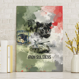 761st Tank Battalion Canvas Wall Art Black Panthers - Come Out Fighting - Military Watercolor