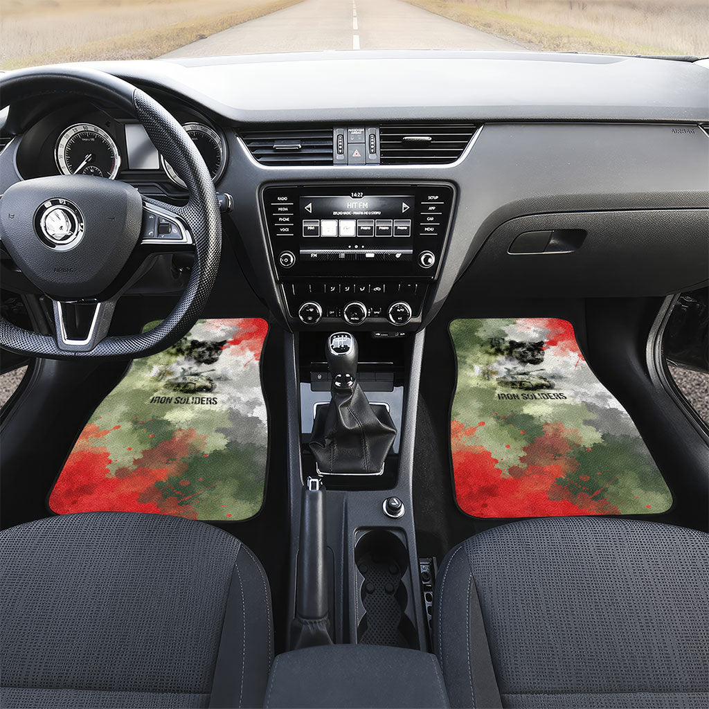 761st Tank Battalion Car Mats Black Panthers - Come Out Fighting - Military Watercolor