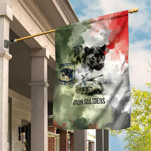 761st Tank Battalion Garden Flag Black Panthers - Come Out Fighting - Military Watercolor
