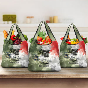 761st Tank Battalion Grocery Bag Black Panthers - Come Out Fighting - Military Watercolor