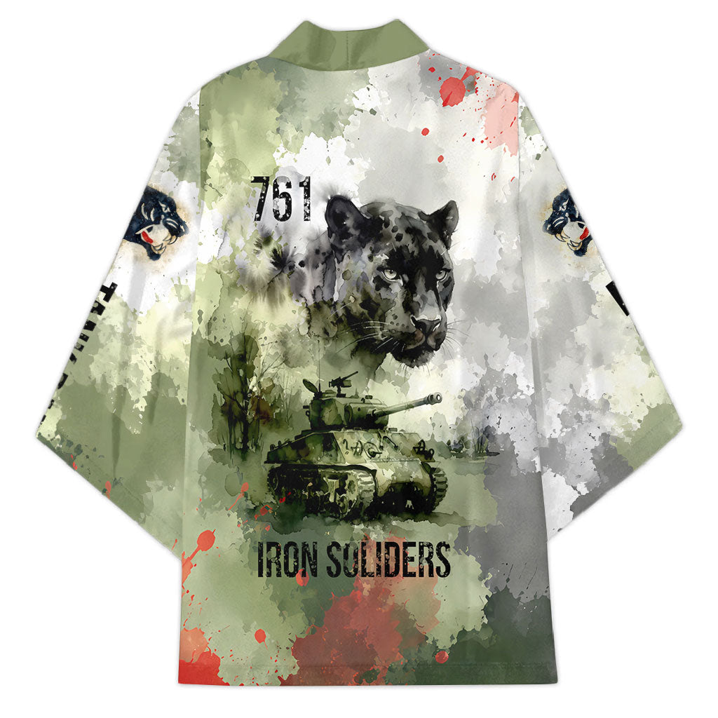 761st Tank Battalion Kimono Black Panthers - Come Out Fighting - Military Watercolor