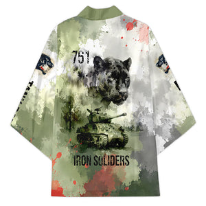 761st Tank Battalion Kimono Black Panthers - Come Out Fighting - Military Watercolor