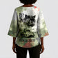 761st Tank Battalion Kimono Sleeve Blouse Black Panthers - Come Out Fighting - Military Watercolor
