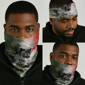 761st Tank Battalion Neck Gaiter Black Panthers - Come Out Fighting - Military Watercolor