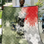 761st Tank Battalion Quilt Black Panthers - Come Out Fighting - Military Watercolor