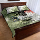 761st Tank Battalion Quilt Bed Set Black Panthers - Come Out Fighting - Military Watercolor