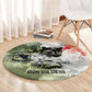 761st Tank Battalion Round Carpet Black Panthers - Come Out Fighting - Military Watercolor