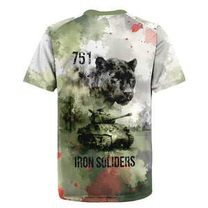 761st Tank Battalion Rugby Jersey Black Panthers - Come Out Fighting - Military Watercolor