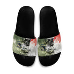 761st Tank Battalion Slide Sandals Black Panthers - Come Out Fighting - Military Watercolor