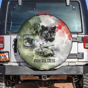 761st Tank Battalion Spare Tire Cover Black Panthers - Come Out Fighting - Military Watercolor