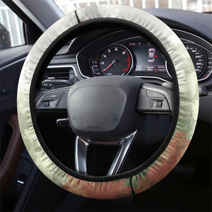 761st Tank Battalion Steering Wheel Cover Black Panthers - Come Out Fighting - Military Watercolor