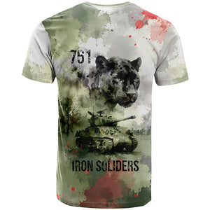 761st Tank Battalion T shirt Black Panthers - Come Out Fighting - Military Watercolor