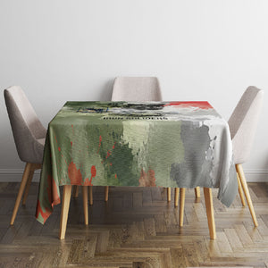 761st Tank Battalion Tablecloth Black Panthers - Come Out Fighting - Military Watercolor