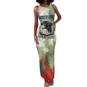 761st Tank Battalion Tank Maxi Dress Black Panthers - Come Out Fighting - Military Watercolor