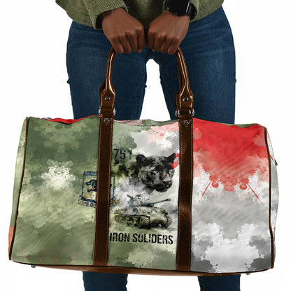761st Tank Battalion Travel Bag Black Panthers - Come Out Fighting - Military Watercolor