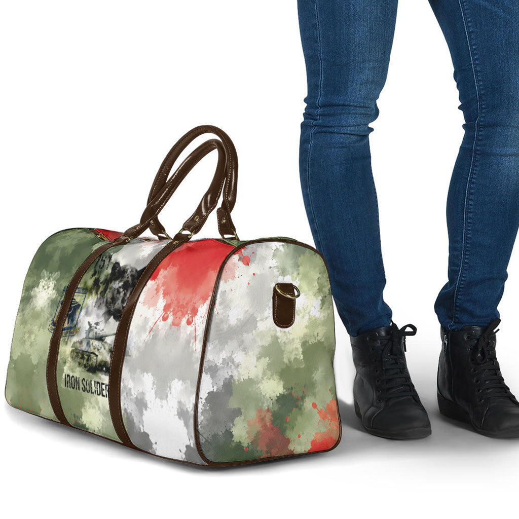 761st Tank Battalion Travel Bag Black Panthers - Come Out Fighting - Military Watercolor