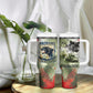 761st Tank Battalion Tumbler With Handle Black Panthers - Come Out Fighting - Military Watercolor