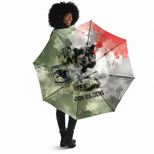 761st Tank Battalion Umbrella Black Panthers - Come Out Fighting - Military Watercolor