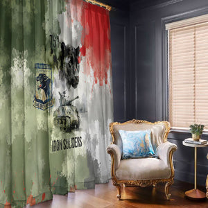 761st Tank Battalion Window Curtain Black Panthers - Come Out Fighting - Military Watercolor