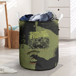 761st Tank Battalion Original Black Panthers Laundry Basket Come Out Fighting - Sherman Tank Military - Distressed Scratch