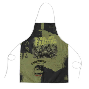 761st Tank Battalion Original Black Panthers Apron Come Out Fighting - Sherman Tank Military - Distressed Scratch